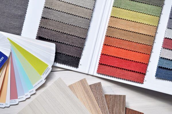 colour palette of different textures